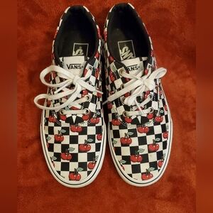 Vans Black/White Checkerboard Cherry Sneakers